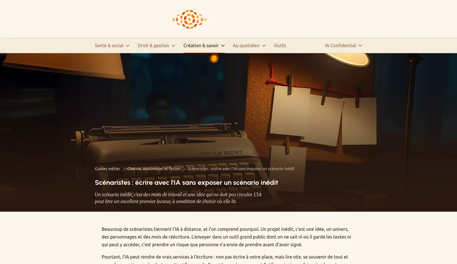 Professional guide | Screenwriters, editorial layout | Desktop